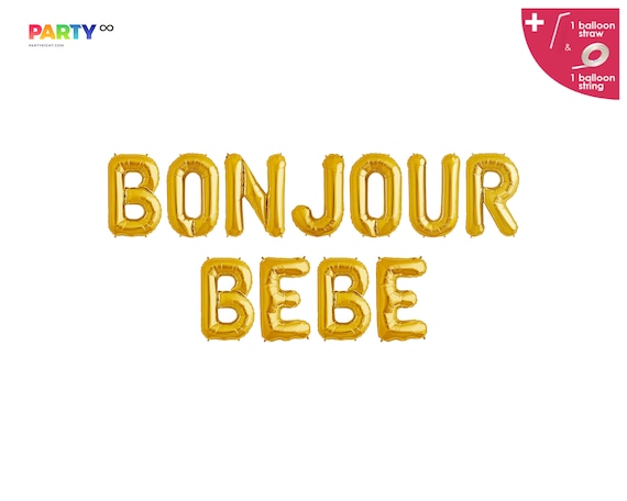 Bonjour Bebe Banner Baby Shower Decorations French Baby - Etsy