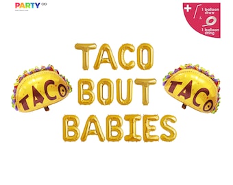 Taco Bout babies Balloon | Twins Baby Shower | Taco Baby Shower Taco Twin Baby Shower Fiesta Cactus Shower