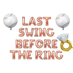 Last Swing Before the Ring Baseball theme Bachelorette  Decorations | Bach Day Banner | Bach Day Decor Bridal Shower Sports Theme