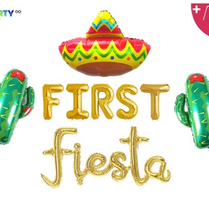 First Fiesta Balloon Banner Decorations | Fiesta First Birthday | Customize Mexican 1st birthday | Personalize Fiesta Decorations Banner