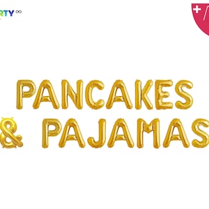 Pancakes & Pajamas Balloons Banner | Sleepover Bachelorette Party Decor | Pajama Bachelorette Banner