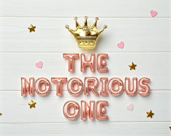 The Notorious One Balloon Banner: 90s Hip Hop Birthday Decor
