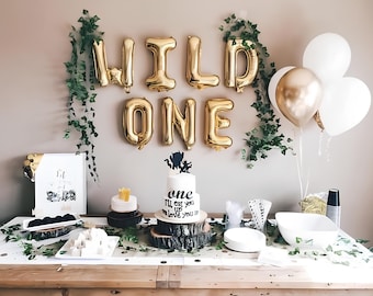 WILD ONE Balloons Set: 1st Birthday Party Decorations