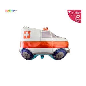 Ambulance Balloon | Transportation Theme Party | Emergency Vehicle Balloon | Emergency Car Balloon
