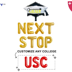 College Graduation Banner | Customize Graduation Sign | High school Graduation Party Decorations | Grad Cap Balloons