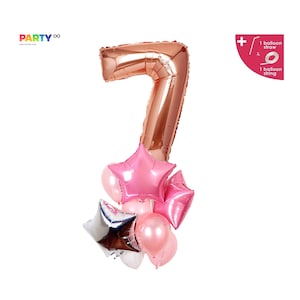 7th Birthday Balloon Bouquet | 7th Birthday Girl Party Boy Decorations | Seventh Birthday Balloon Bouquet