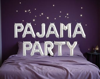 Guirnalda de globos para fiesta de pijamas: Decoraciones para fiestas de pijamas y despedidas de soltera