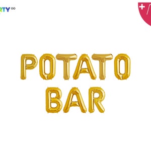 Potato Bar Banner Balloon | Party Favor Baked Mashed Potato Station  | BBQ Party Birthday Banner | Photo Prop | Wedding Celebrate