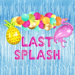 Last Splash Final Flamingle Bachelorette Bridal Party Decor Bridal Shower Theme party Beach Bachelorette Party Balloon Pine Apple Flamingo