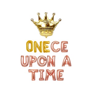 ONE-ce Upon A Time Balloon Banner, Castle Garland, Princess 1st Birthday Party Decor, Storybook Princess 1st Birthday Party Decors