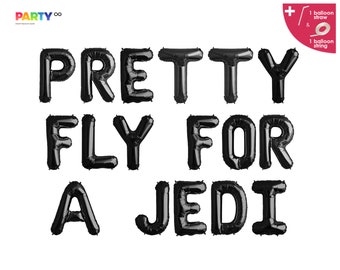 Star War Birthday Party Decor | Pretty Fly For A Jedi Balloon Banner | Star Wars Birthday Party Balloons | Star Wars Toddler Birthday Party