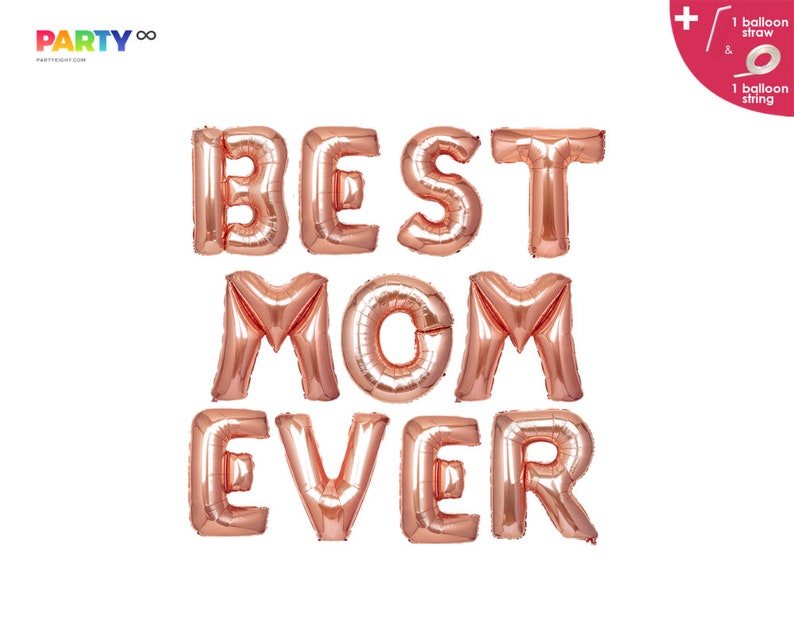 BEST MOM EVER Banner Happy Mothers Day Decorations Mothers Etsy