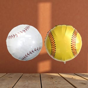 野球とソフトボールのホイルバルーン：スポーツパーティー、誕生日、試合当日のデコレーション