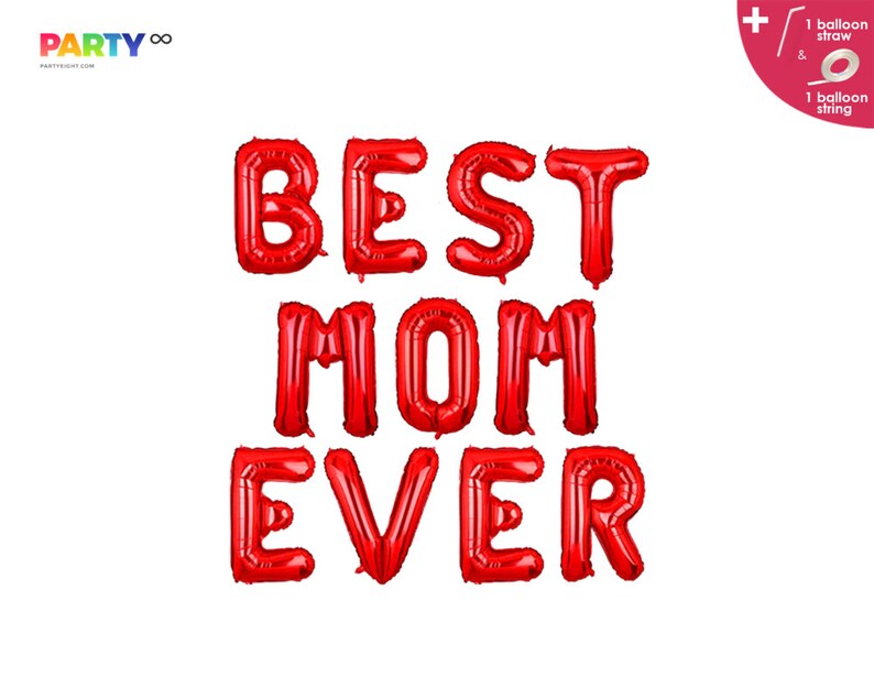 BEST MOM EVER Banner Happy Mothers Day Decorations Mothers Etsy