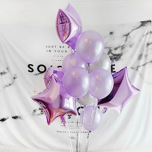 Purple Balloon Bouquet | Purple Bridal Shower Decoration Balloon |  Purple Birthday 18th 20th 21st 30th 50th Birthday Party Balloon Bouquet