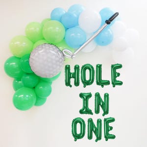Hoyo en uno 1er cumpleaños Primer cumpleaños / Lets Par Tee Golf Fiesta de cumpleaños Cumpleaños de golf Guirnalda de globos / 1er cumpleaños de golf