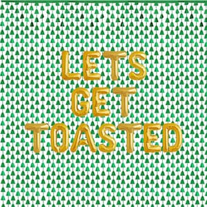 Lets Get Toasted Balloons Banner | Camping Bachelorette Party Decor | Camp Bachelorette Camping Banner | Glamping Weekend in the Woods