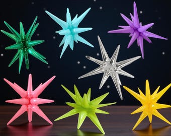 Starburst Foil Balloons: Magic Star Party Decorations (22 Inch)