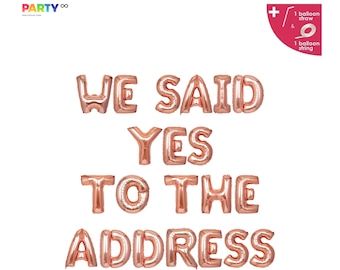 We said Yes To The Address Banner | New Home Party Decoration Balloon Banner | Home Sweet Home Banner/Housewarming Party Banner