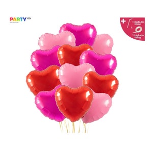 Valentines Day Galentines Day Decorations Balloons Heart balloon Bouquet Engagement Party Balloons Wedding Decoration image 1