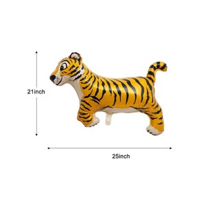 Tiger Balloon 25‘’  | Wild One Party Decorations | Two Wild Safari Animal Party Balloons | Jungle Party | Safari Party