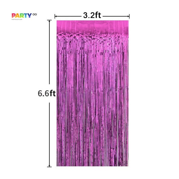 Hot Pink Fringe Streamer Backdrop Fringe Backdrop Fringe Curtain