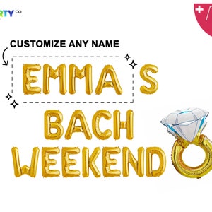 Bach Weekend Banner | Bachelorette Party Decor Balloon Banner | Customize Bachelorette Party Decorations | Customize Bachelorette Party