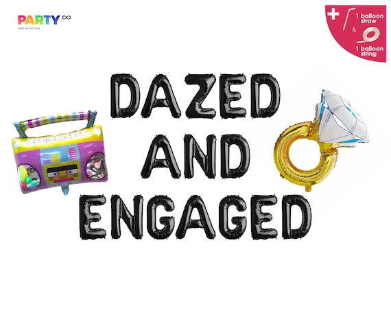 Dazed And Engaged Banner Balloons Hippie Bachelorette Party 60s 70s dazed-and-engaged-banner-balloons-hippie-bachelorette-party-60s-70s