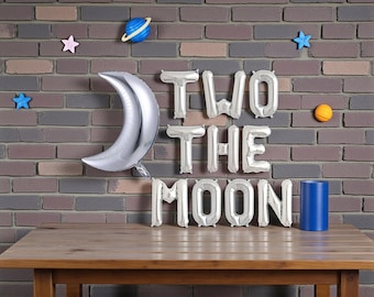 Two the Moon Balloon Banner: 2nd Birthday Party Decor Sweet To the Moon Theme for Kids