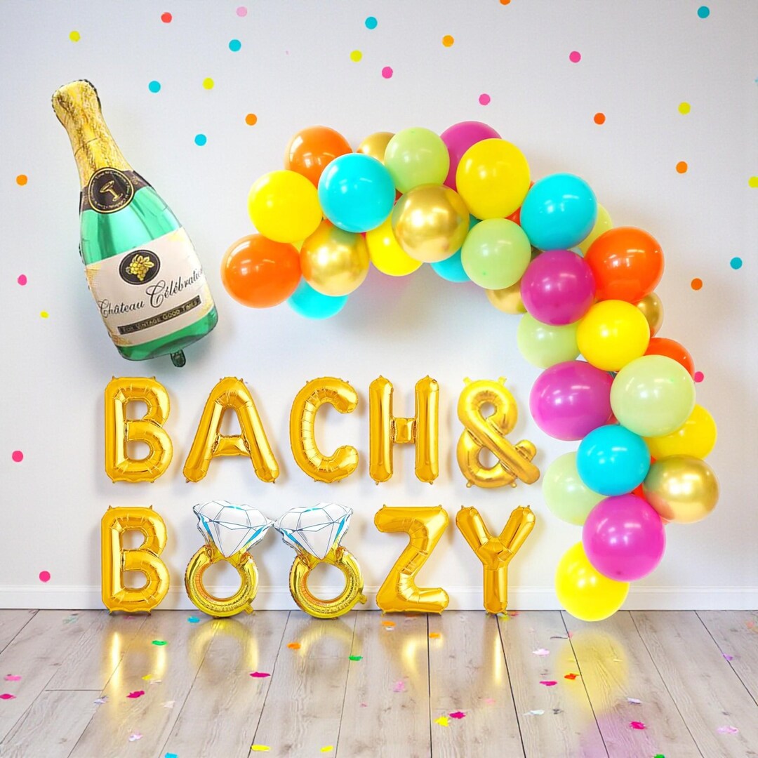 Bride and Boozy Balloon Banner: Bachelorette Party Decor Bridal Shower ...