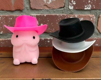 Funny Squishy Penis Stress Relief Toy with Hat: Bachelorette Bachelor Party Mochi Fidget Gift
