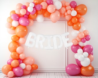 Jumbo BRIDE Balloon Banner: Bachelorette Party Garland Decor