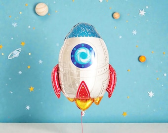 Spaceship Foil Balloon: Outer Space Kids Birthday Space Astro Themed Party Decor