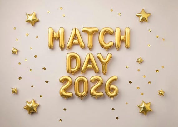 Match Day 2026 Balloon Banner: Medical School Residency Party Decorations Doctor Congrats Sign
