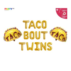 TACO BOUT TWINS Balloon Banner | Twins Baby Shower | Taco Baby Shower Taco Twin Baby Shower Fiesta Cactus Shower