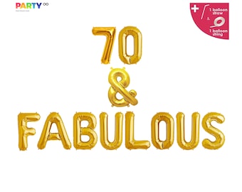 70&Fabulous Balloon Banner | 70th Birthday Party Decorations | 70th Birthday Party Banner Decorations