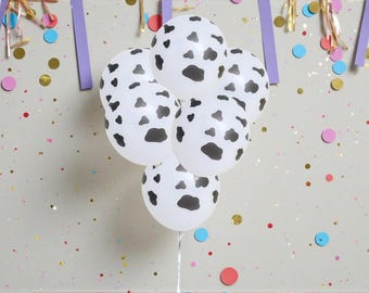 Cow Print Latex Balloons: Western Cowgirl Party Decor
