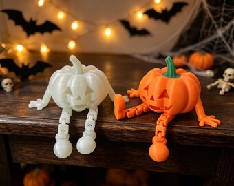 Glow in the Dark Pumpkin Buddy: Cutie Halloween Desk Decor Spooky Office Gift Decoration