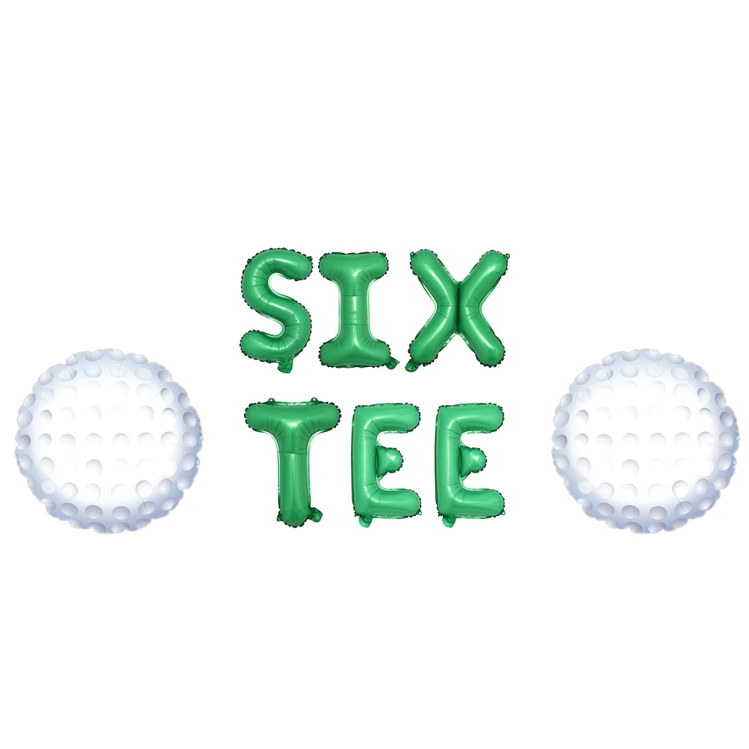 Six Tee Banner With Golf Ball Balloon Golf Ball Themed 60th Birthday Party Decorations 60th
