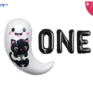 ONE Banner Balloon|  1st Birthday | Halloween Themed 1st Birthday Banner Decorations | Little Boo Birthday | Our Little Boo is Turning One
