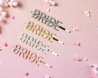 Rhinestone Bride Hair Pin: Bridal Shower Party Favor
