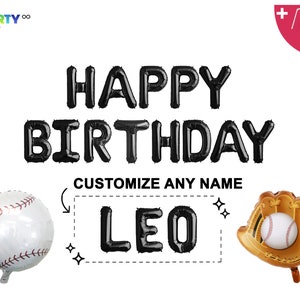Custom Baseball theme Birthday Balloon Banner | Birthday Party Decorations |  DIY Birthday Party | Baseball Birthday Party Decorations