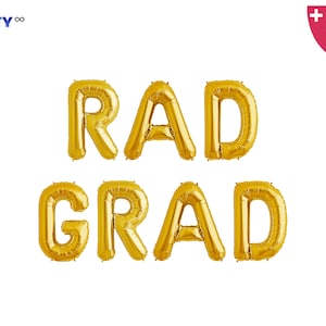 RAD GRAD balloons banner | Graduation Balloons | Prom balloon banner/sign | Rad grad letter balloons | Graduation Rad Grad Decor