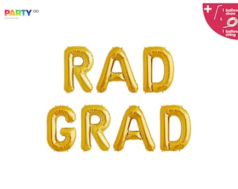 RAD GRAD balloons banner | Graduation Balloons | Prom balloon banner/sign | Rad grad letter balloons | Graduation Rad Grad Decor