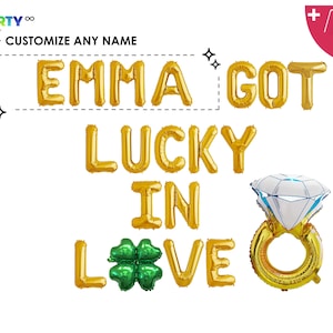 Customize Got Lucky in LOVE St Patrick's Bachelorette Banner | Lucky in Love Bachelorette | St Patty's Day Irish Bride Irish Shamrock Bach