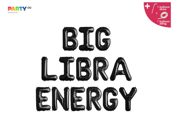 Big Libra Energy Balloon Banner | 21st Birthday Decorations | 18th 25th 30th 21st Birthday Party Decorations Banner/Sign Il_570xn