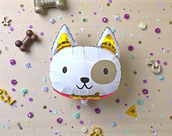 Globo de aluminio con forma de perro: decoración para fiestas de cumpleaños con temática de cachorros para niños y mascotas.