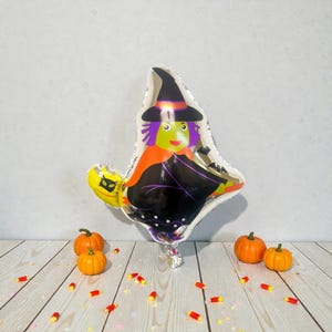 Witch Foil Balloon: Halloween Spooky Birthday Party Decoration
