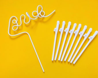 Bride Straws, Bachelorette Party Favor Party Supplies, Bachelorette Party Decorations, Beach Bach Supplies, Funny Reusable Bridesmaids Gifts