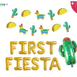 First Fiesta Balloon Banner Decorations | Fiesta First Birthday | Customize Mexican 1st birthday | Personalize Fiesta Decorations Banner
